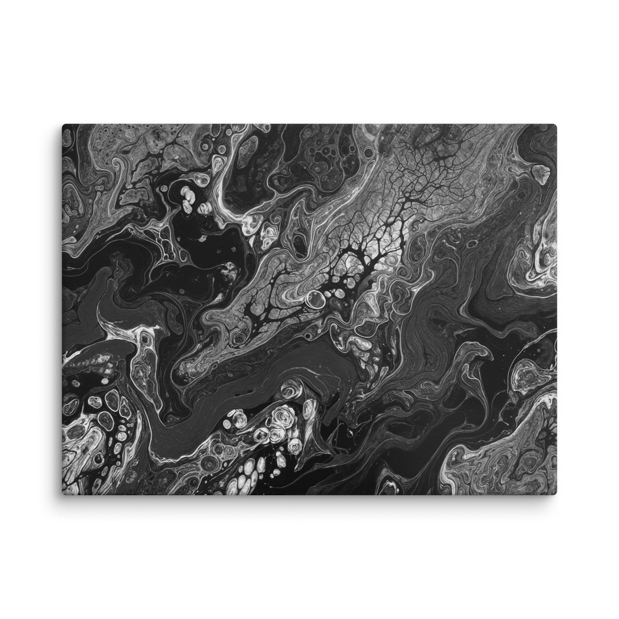 Dark Matter canvas print product mockup in 40 x 55 inch statement piece