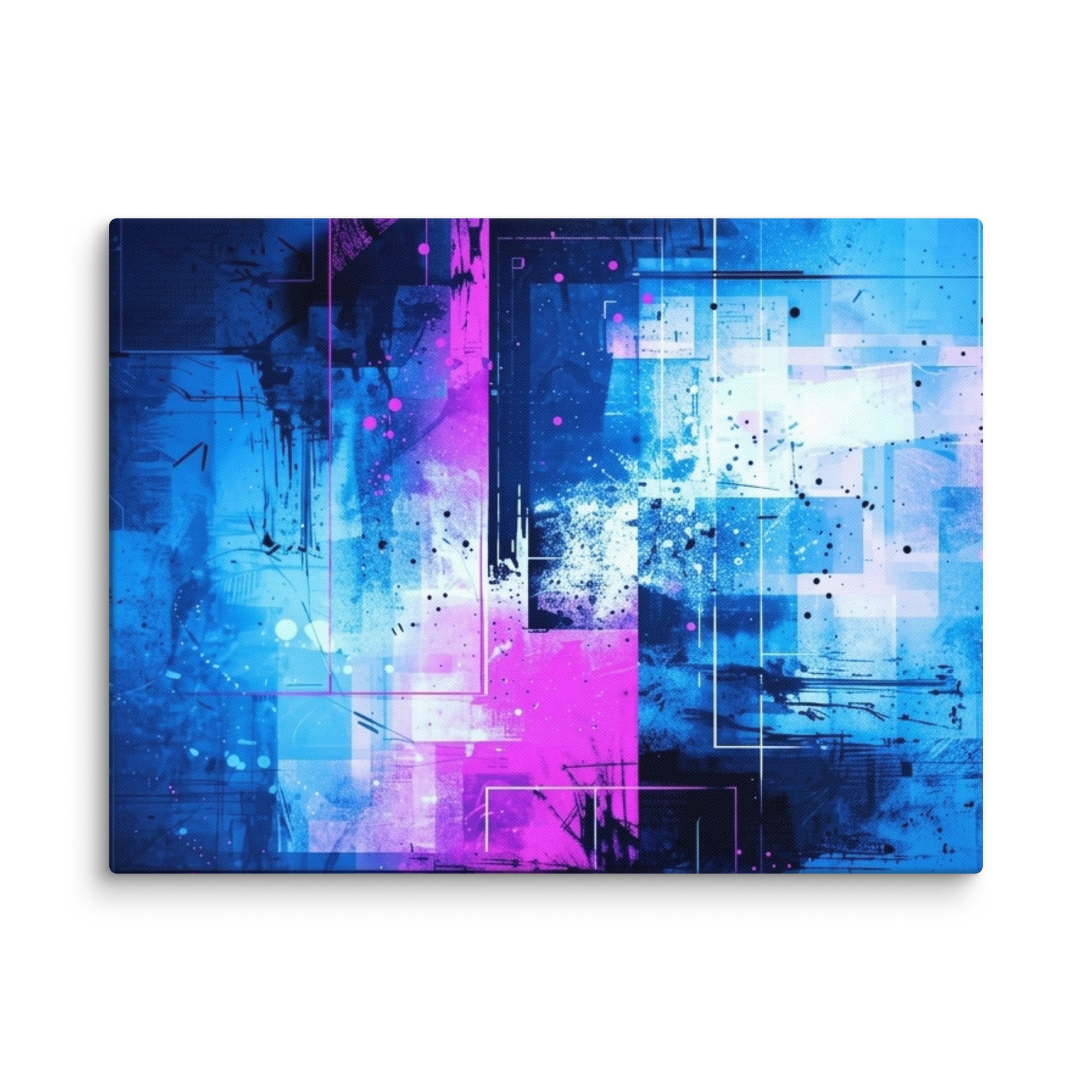 Canvas 'Neon wall art product mockup in 40 x 55 inch statement piece