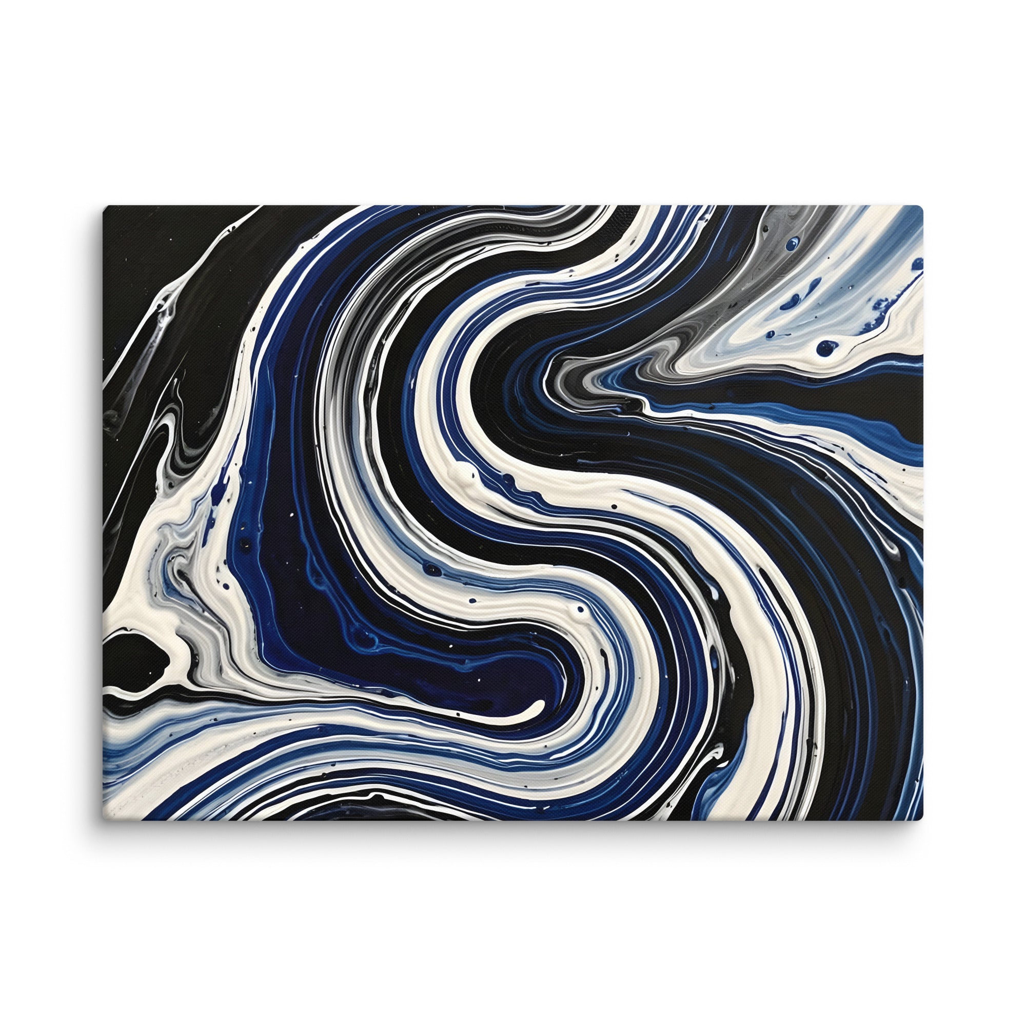Midnight Surge canvas print product mockup in 40 x 55 inch statement piece