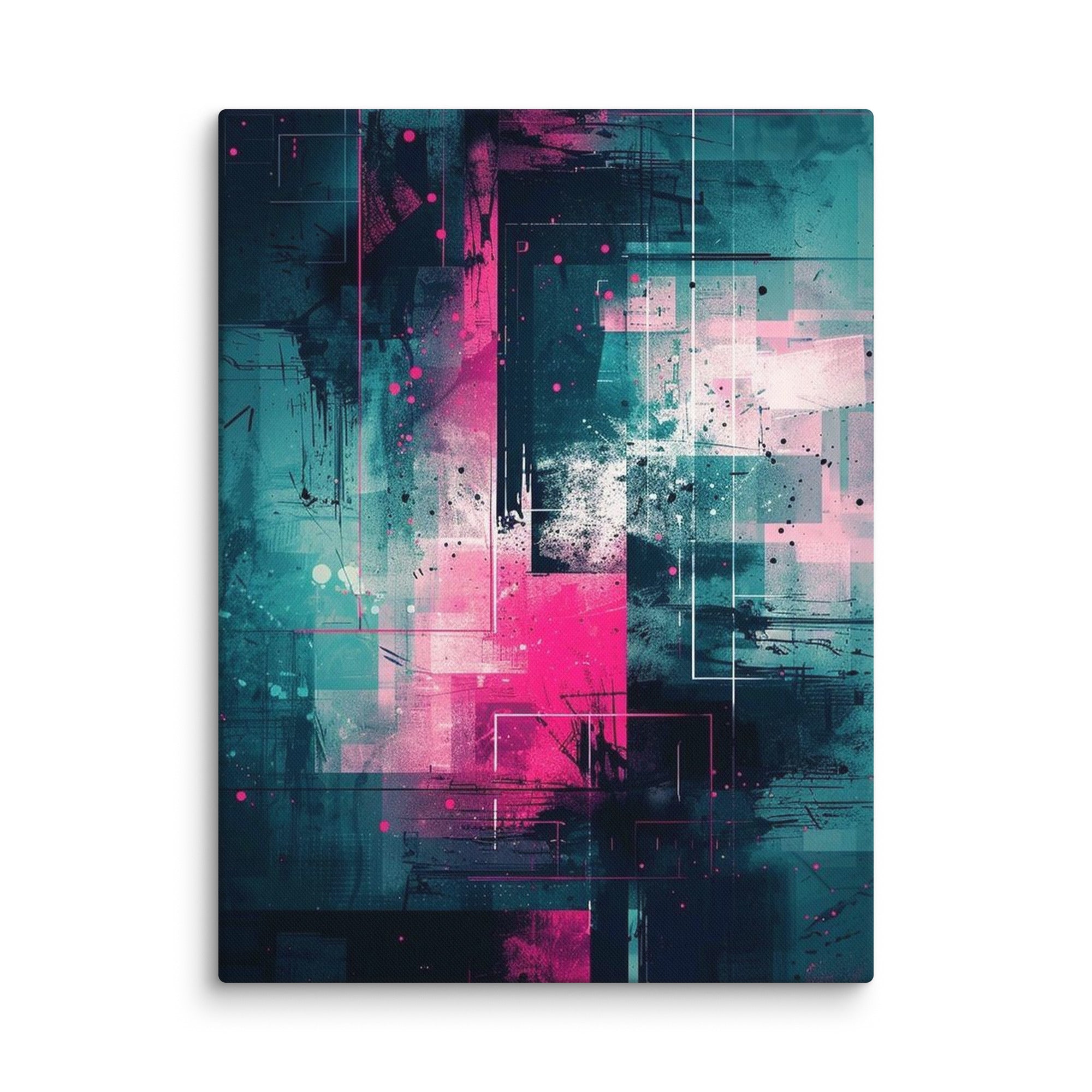 Neona canvas print product mockup in 40 x 55 inch statement piece