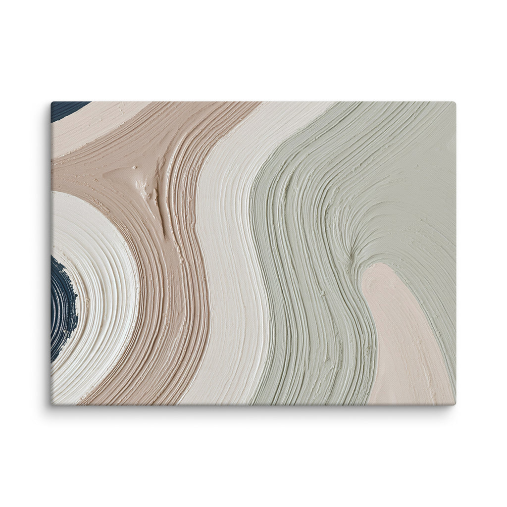 Talus canvas artwork with angular rock-like forms and deep charcoal contrasts, shown on white.