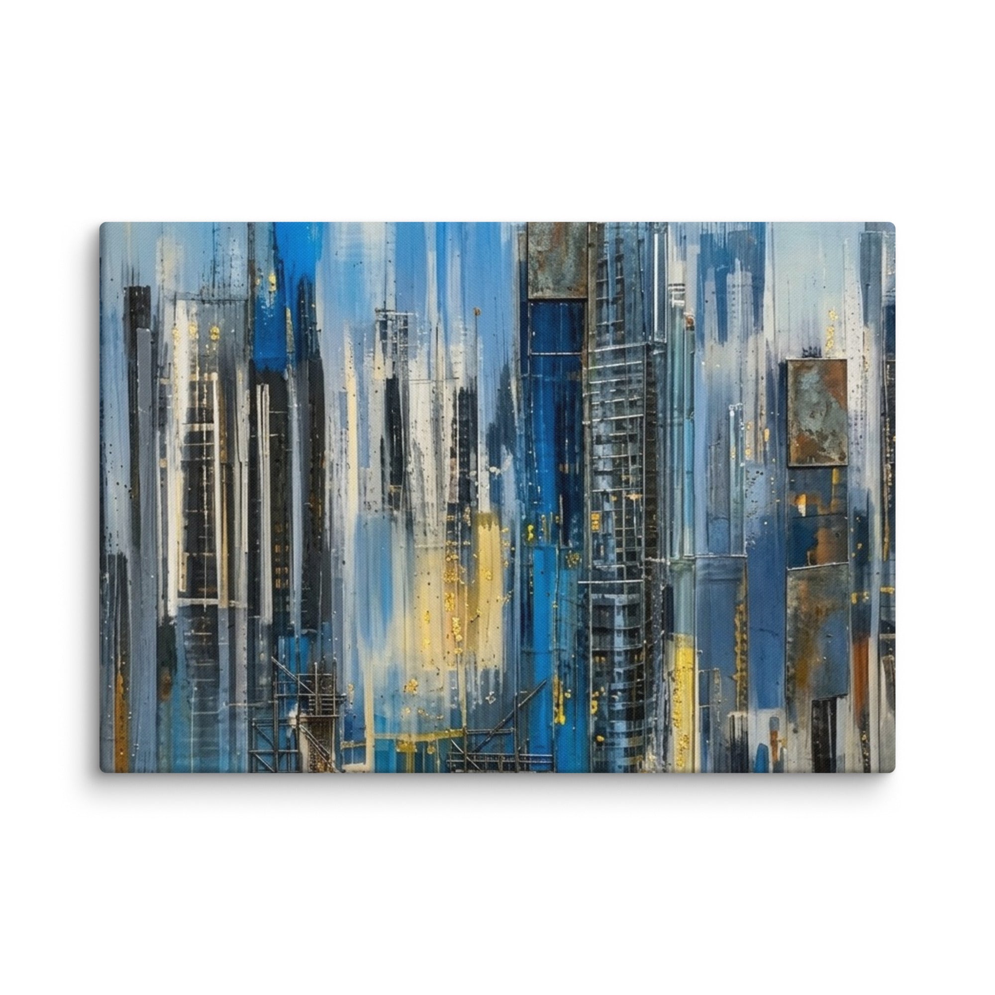 Facade canvas print product mockup in 16 x 20 inch universal size