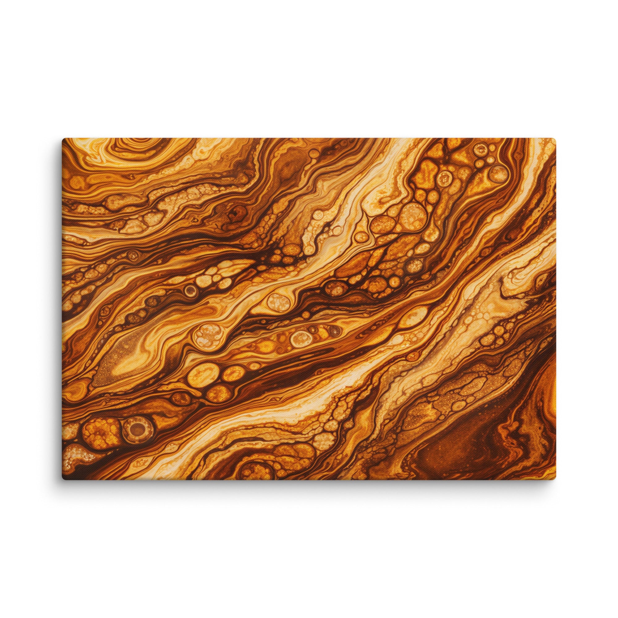 Molten Cells canvas print shown in wall display view in 16 x 24 inch universal size
