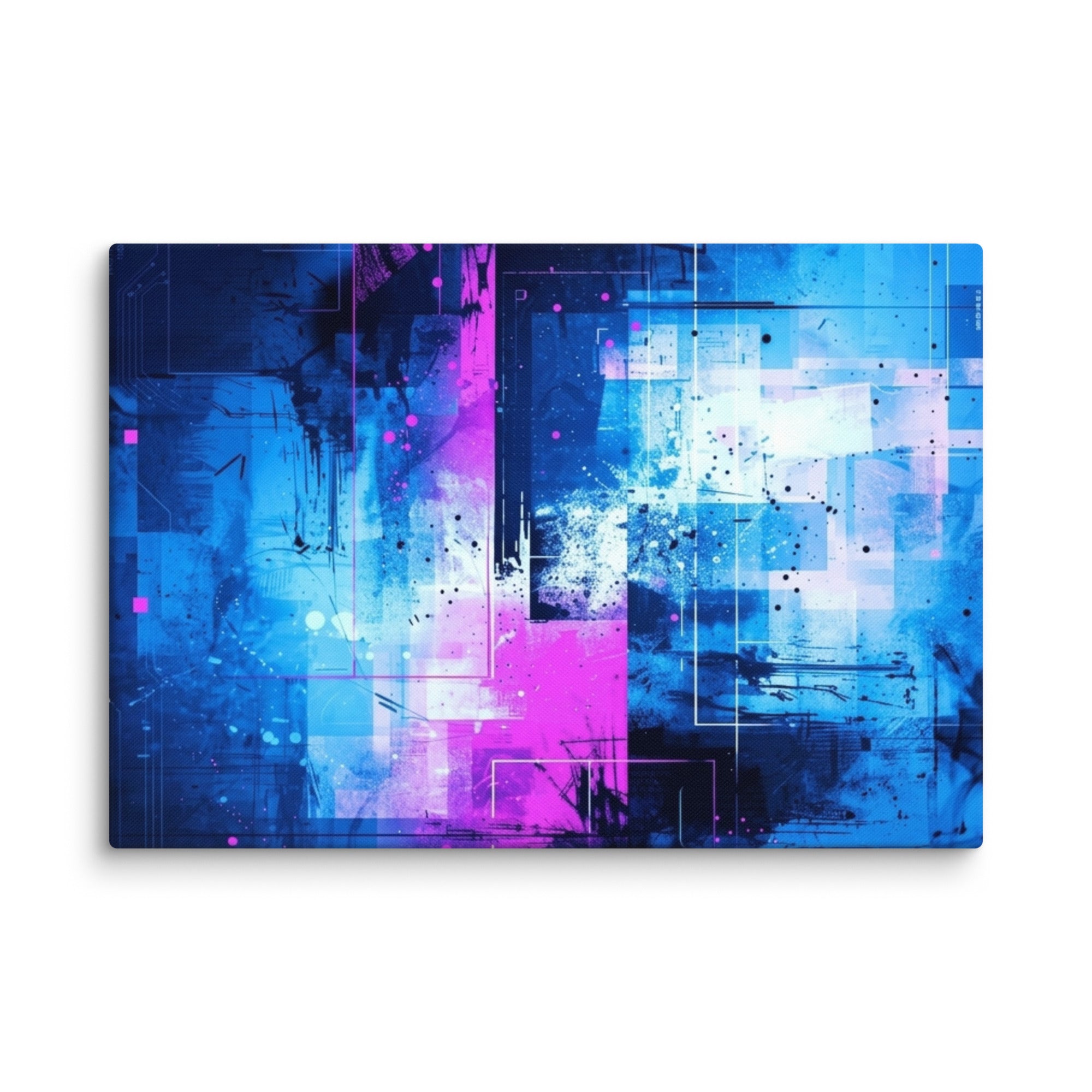 Canvas 'Neon wall art front-facing product image in 12 x 36 inch large size