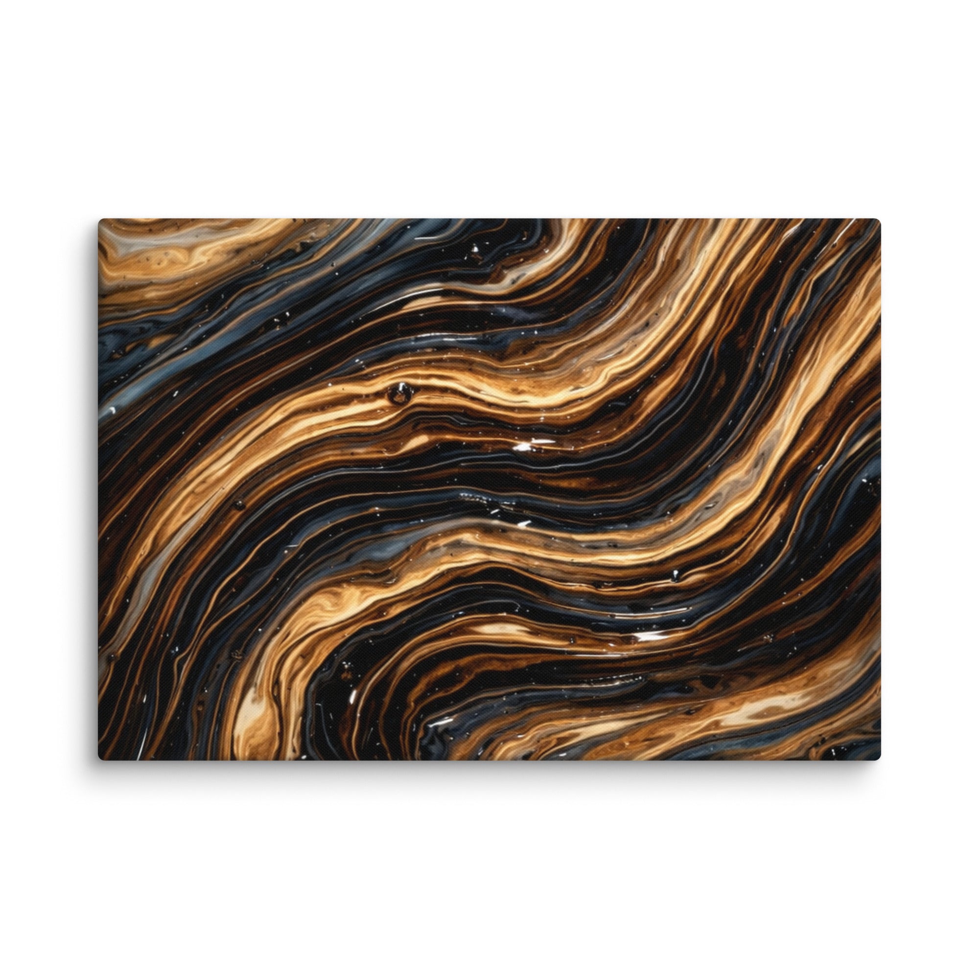 Amber canvas print shown in wall display view in 16 x 24 inch universal size