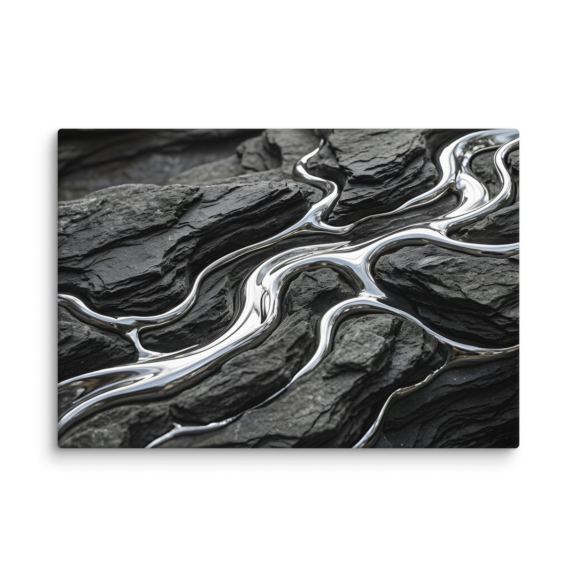 Basalt canvas print, wall display view in 16 x 16 inch universal size