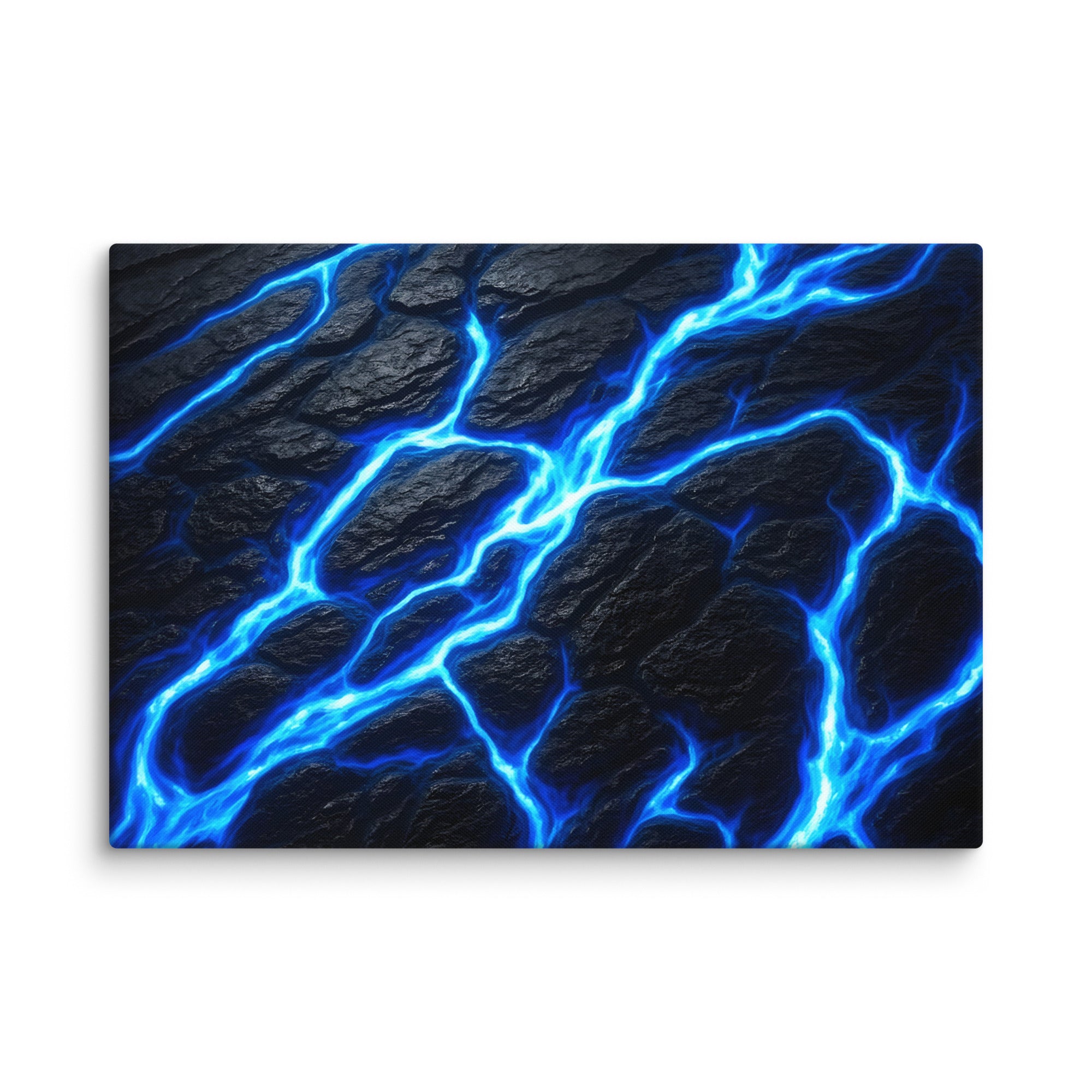 Fissure canvas print shown in wall display view in 20 x 40 inch statement piece
