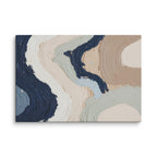 Marl canvas artwork with pale stone and soft clay tones with subtle visual texture, shown on white.