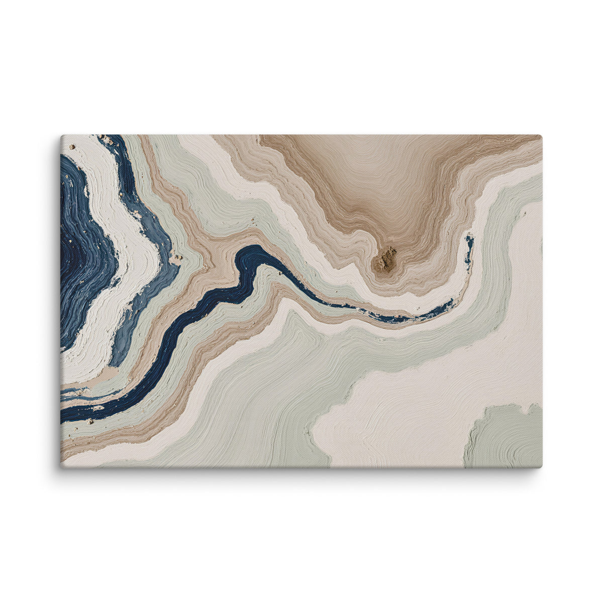 Terrace canvas artwork with stepped stone-like shelves and warm mineral gradients, shown on white.