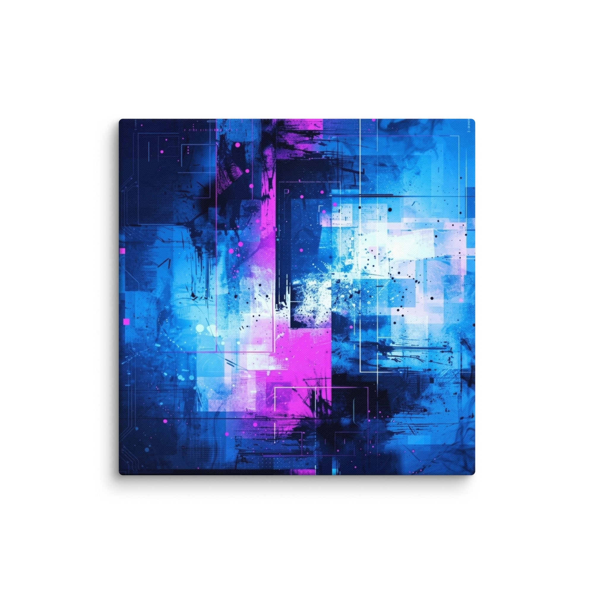 Canvas 'Neon wall art wall display image in 14 x 14 inch universal size