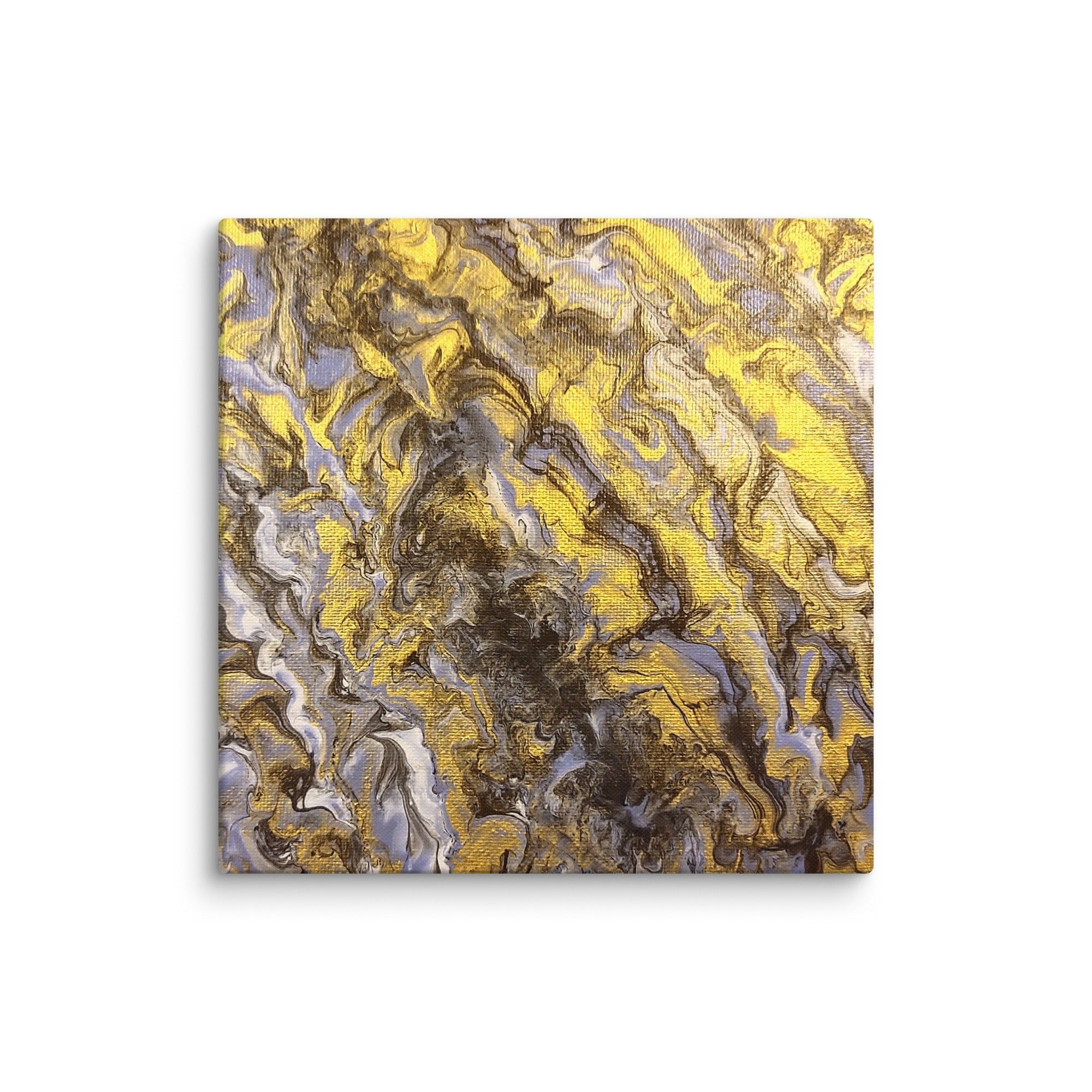 Gold Wave canvas print front-facing product image in 12 x 36 inch large size