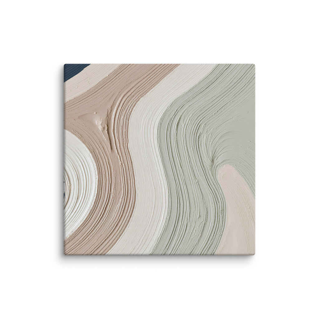 Talus canvas artwork with angular rock-like forms and deep charcoal contrasts, shown on white.