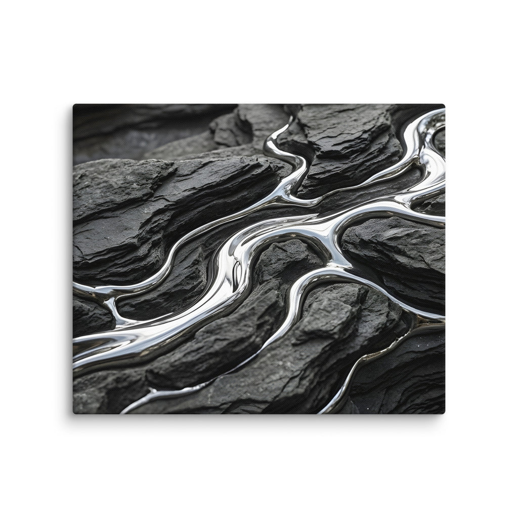 Basalt canvas print shown in wall display view in 16 x 24 inch universal size