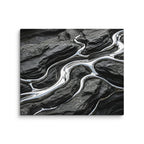 Basalt canvas print shown in wall display view in 16 x 24 inch universal size