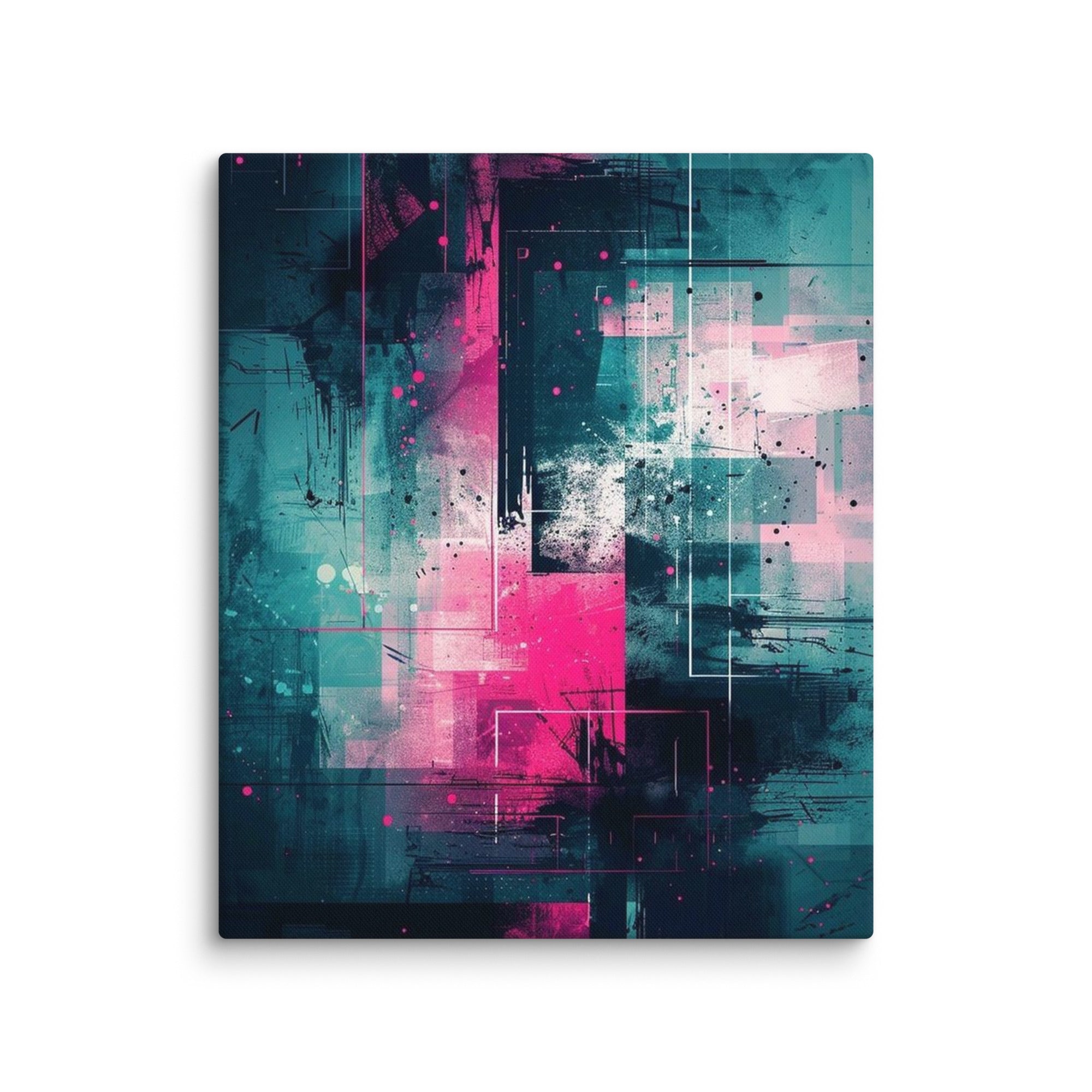 Neona canvas print product mockup in 16 x 16 inch universal size