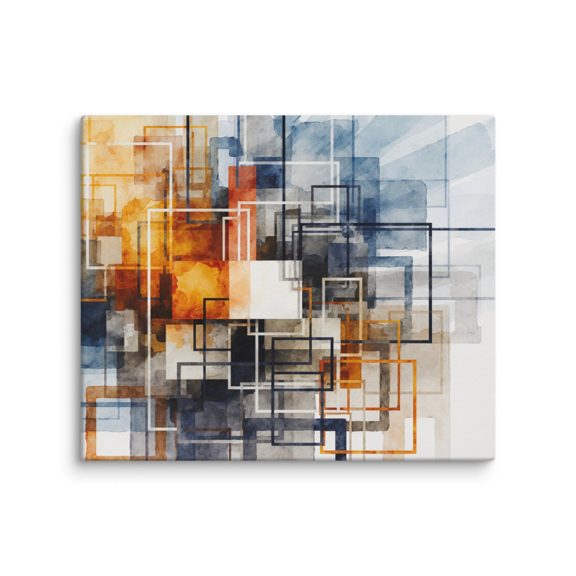 Tessera canvas print shown in wall display view in 6 x 6 inch universal size