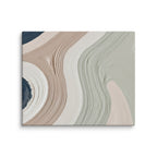 Talus canvas artwork with angular rock-like forms and deep charcoal contrasts, shown on white.