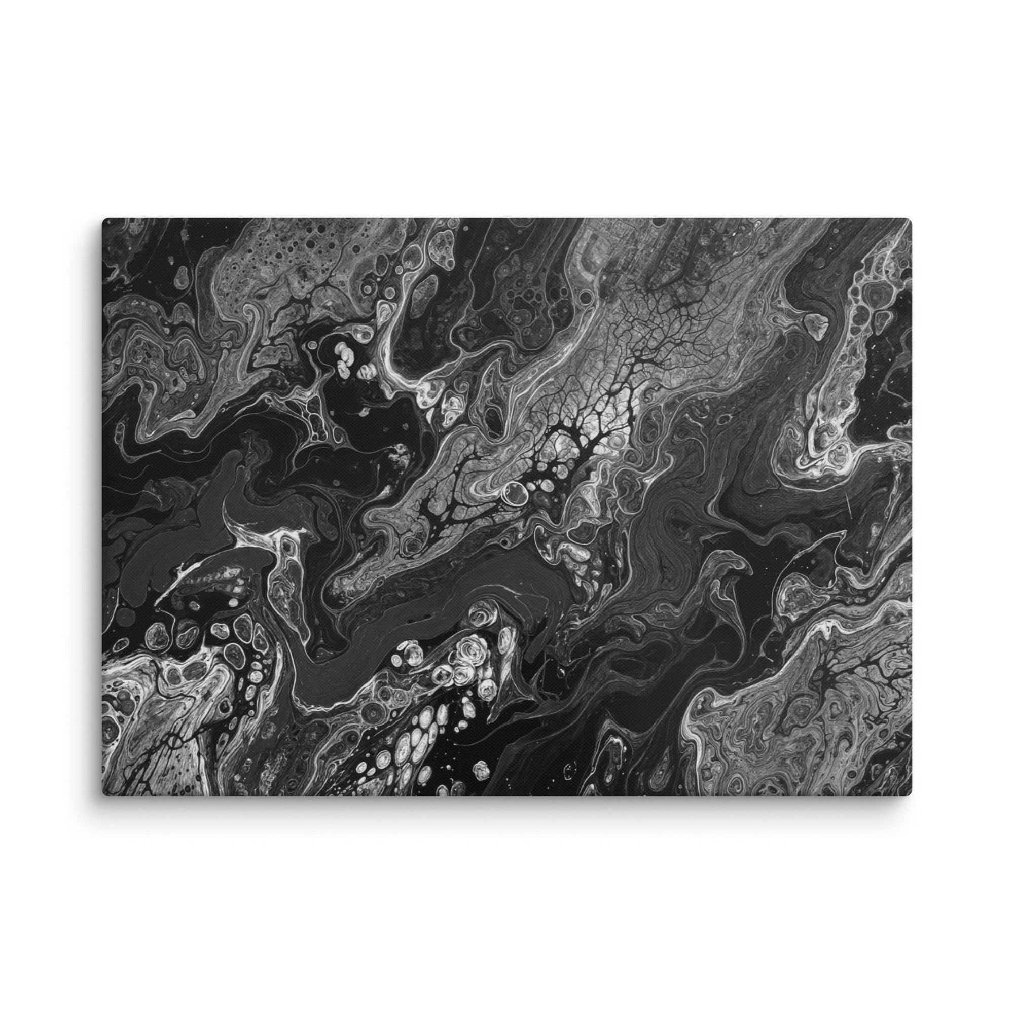 Dark Matter canvas print product mockup in 16 x 16 inch universal size