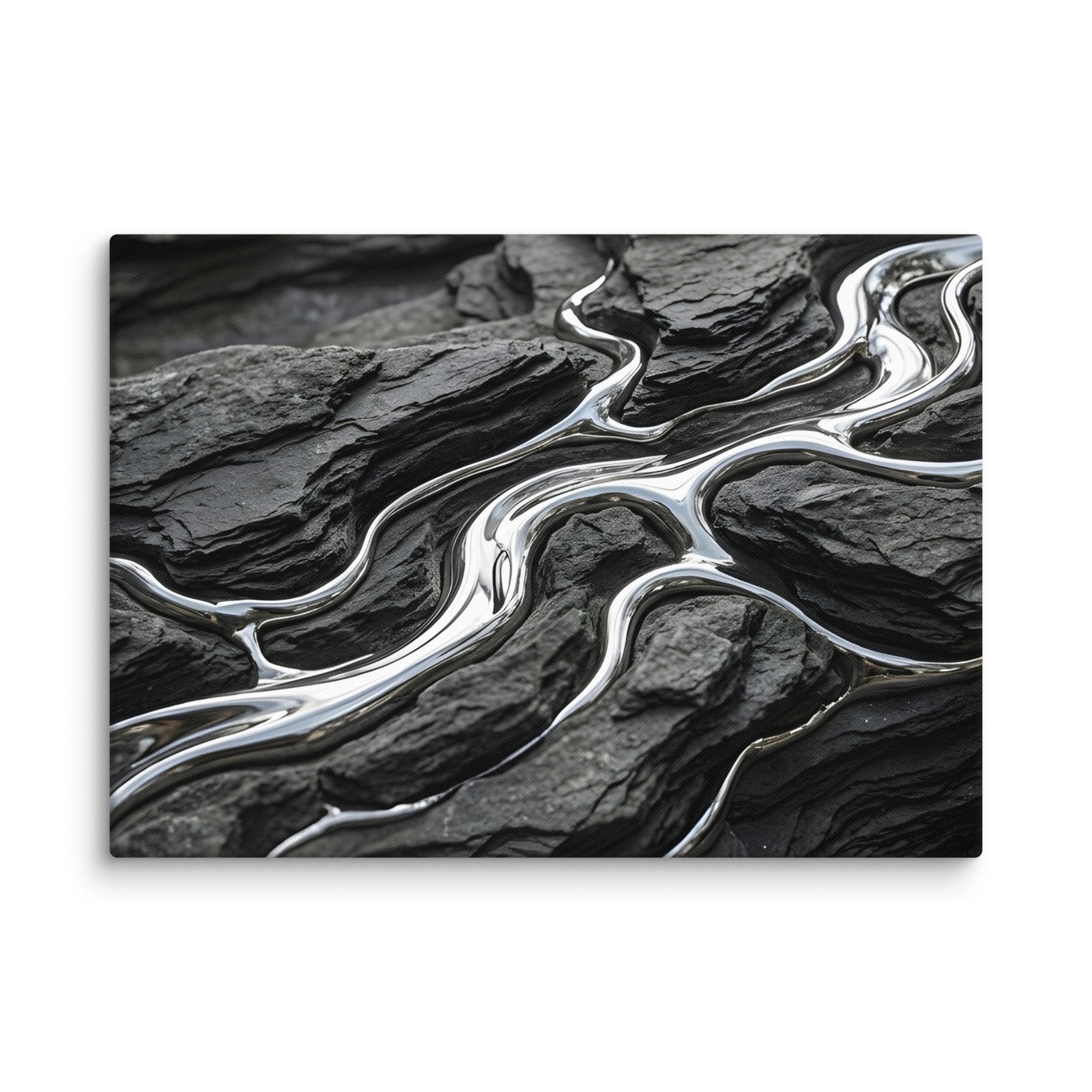 Basalt wall art product image as a canvas print in 16 x 32 inch large size