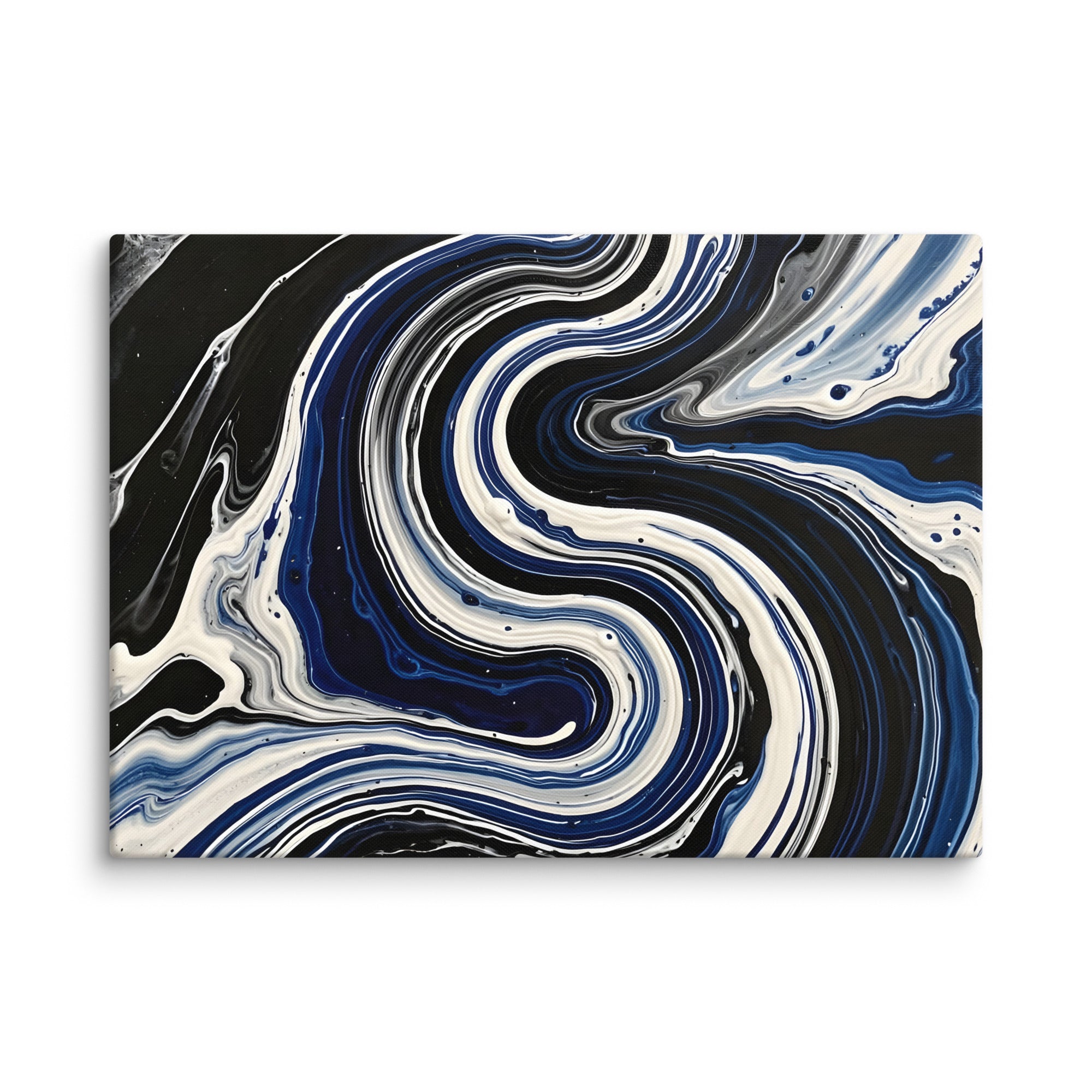 Midnight Surge canvas print product mockup in 16 x 16 inch universal size