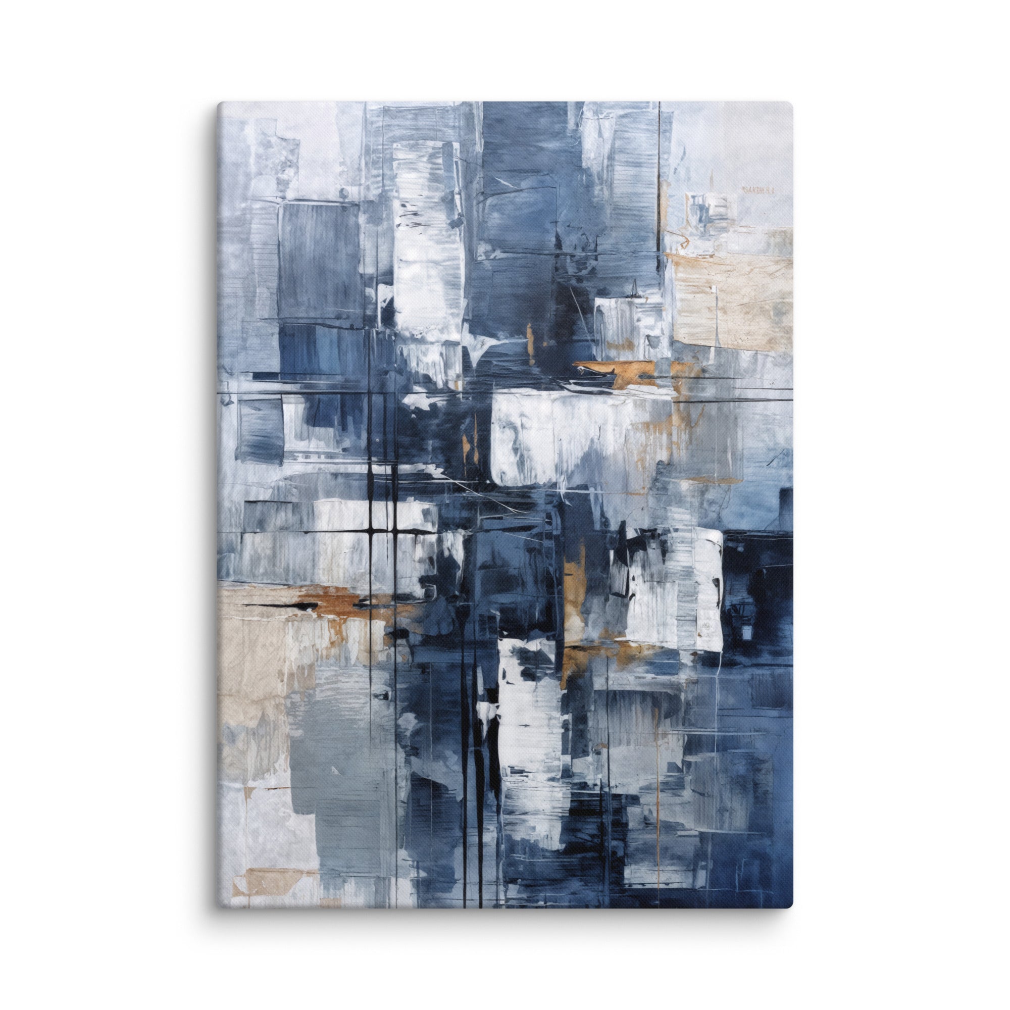 Push canvas print product mockup in 16 x 16 inch universal size