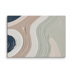 Talus canvas artwork with angular rock-like forms and deep charcoal contrasts, shown on white.