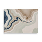 Terrace canvas artwork with stepped stone-like shelves and warm mineral gradients, shown on white.