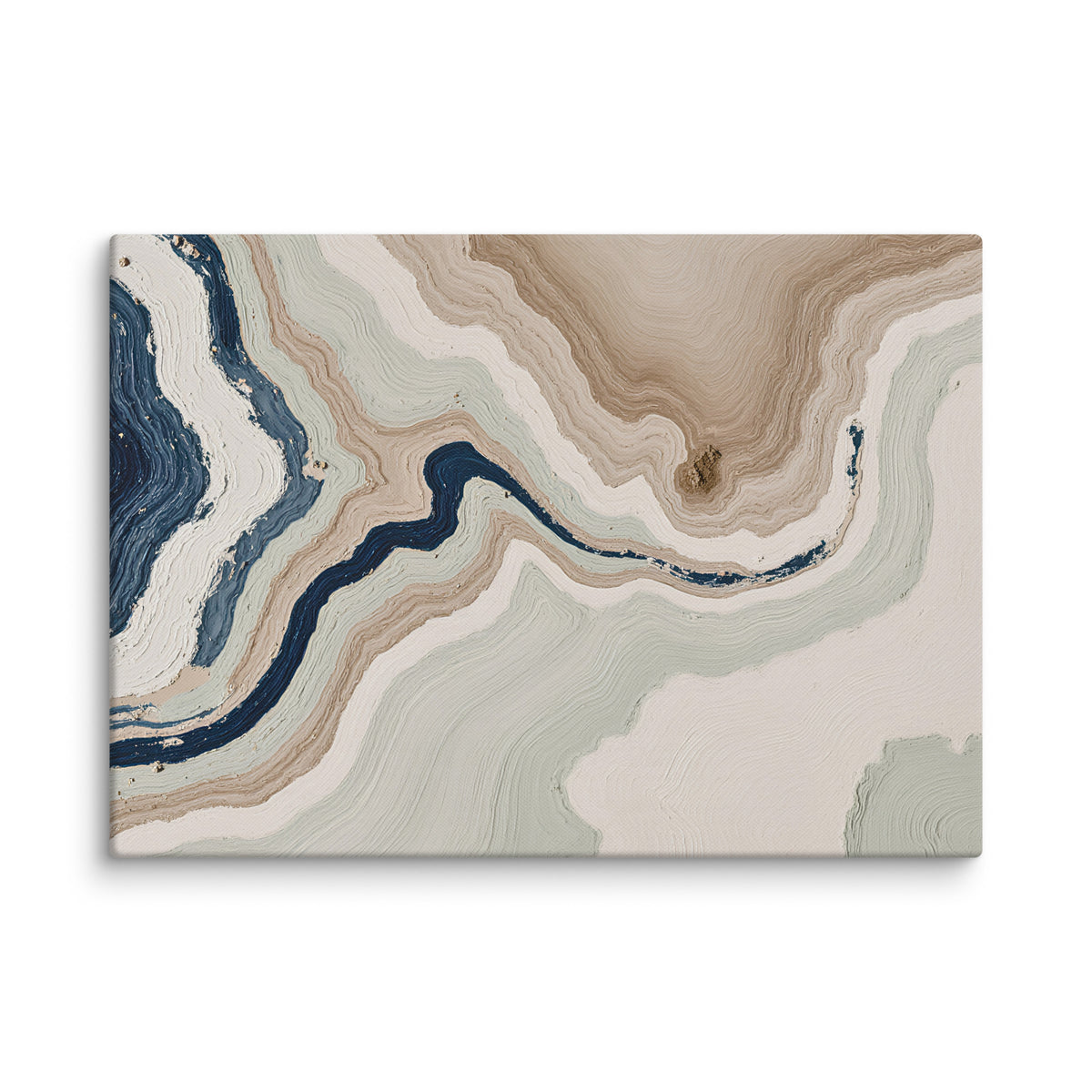 Terrace canvas artwork with stepped stone-like shelves and warm mineral gradients, shown on white.