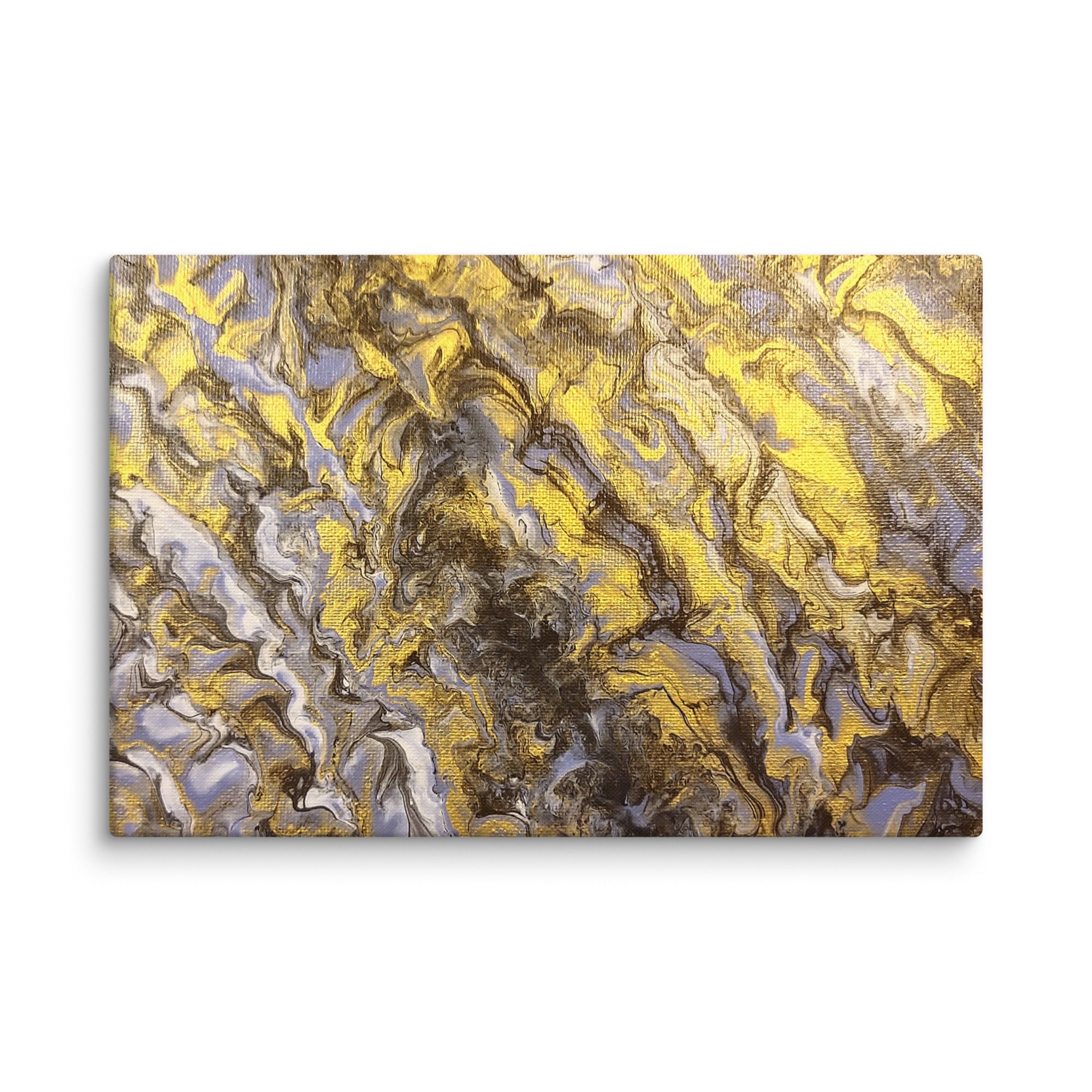 Gold Wave canvas print product view in 16 x 20 inch universal size
