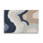 Marl canvas artwork with pale stone and soft clay tones with subtle visual texture, shown on white.