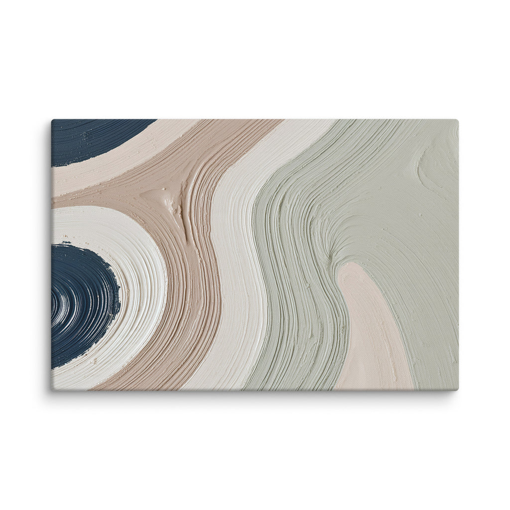 Talus canvas artwork with angular rock-like forms and deep charcoal contrasts, shown on white.