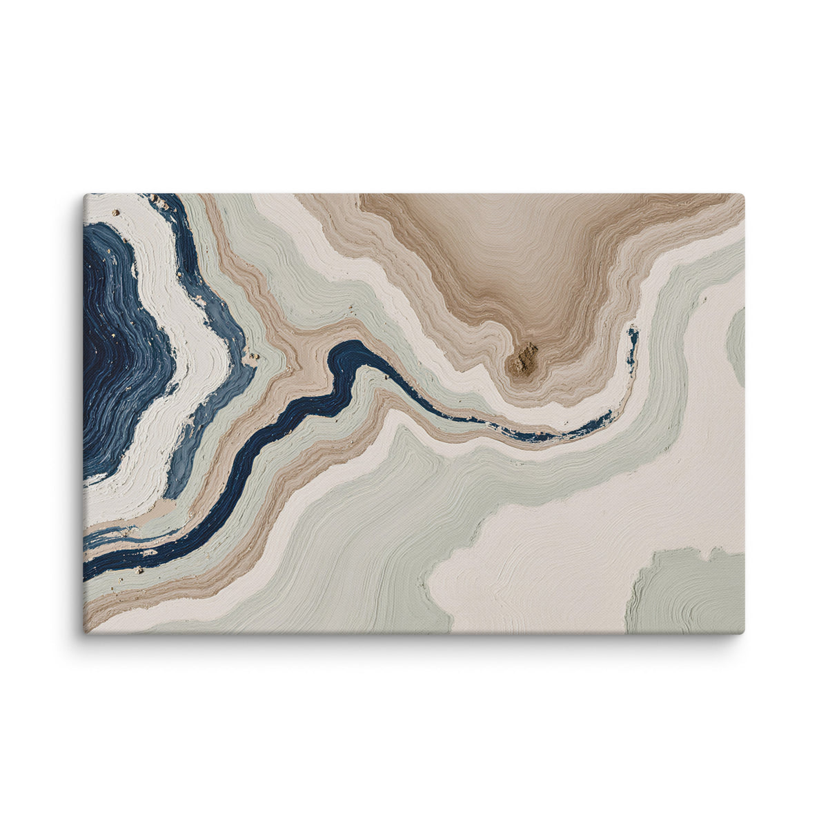 Terrace canvas artwork with stepped stone-like shelves and warm mineral gradients, shown on white.
