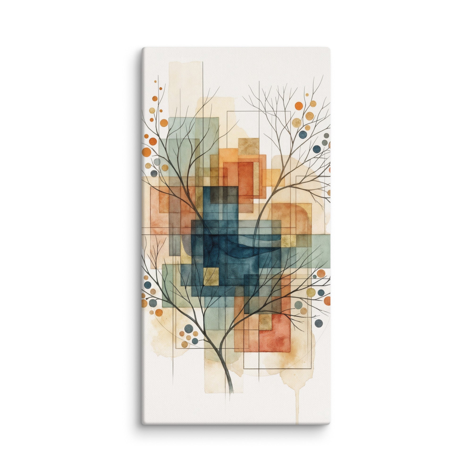 Always canvas urban product mockup in 20 x 40 inch statement piece