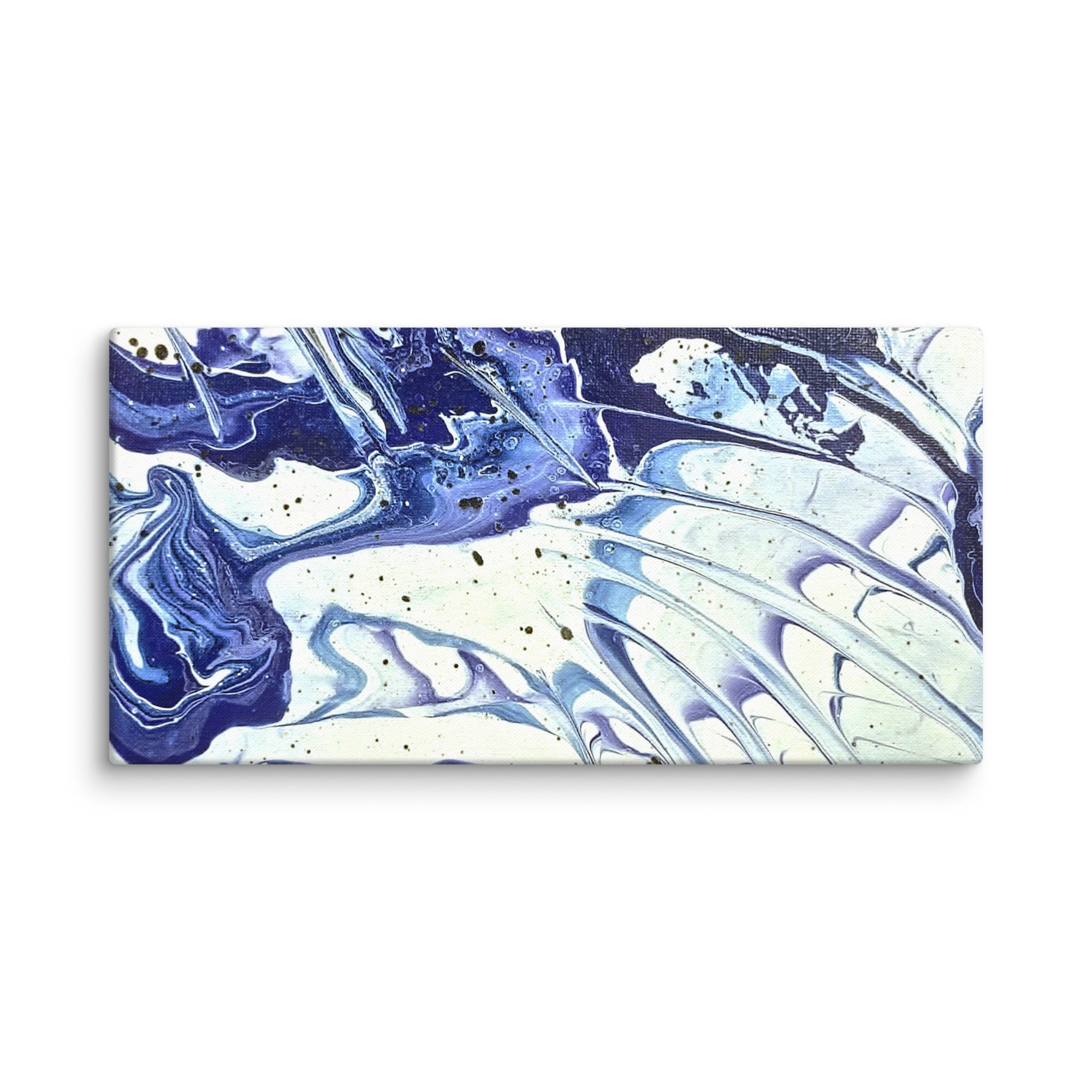 Cobalt canvas print product mockup in 18 x 26 inch large size