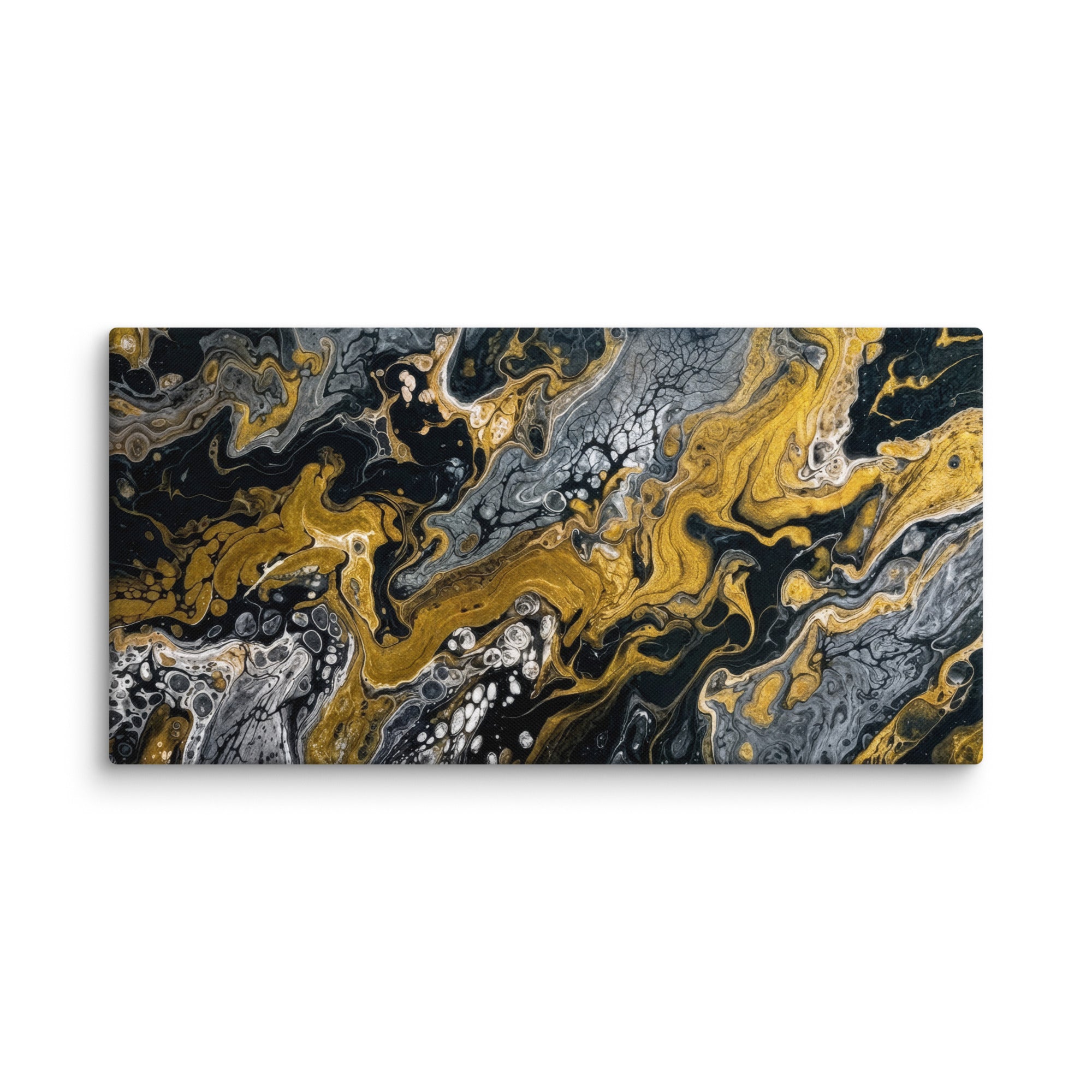 Aurum canvas print shown in wall display view in 24 x 32 inch large size