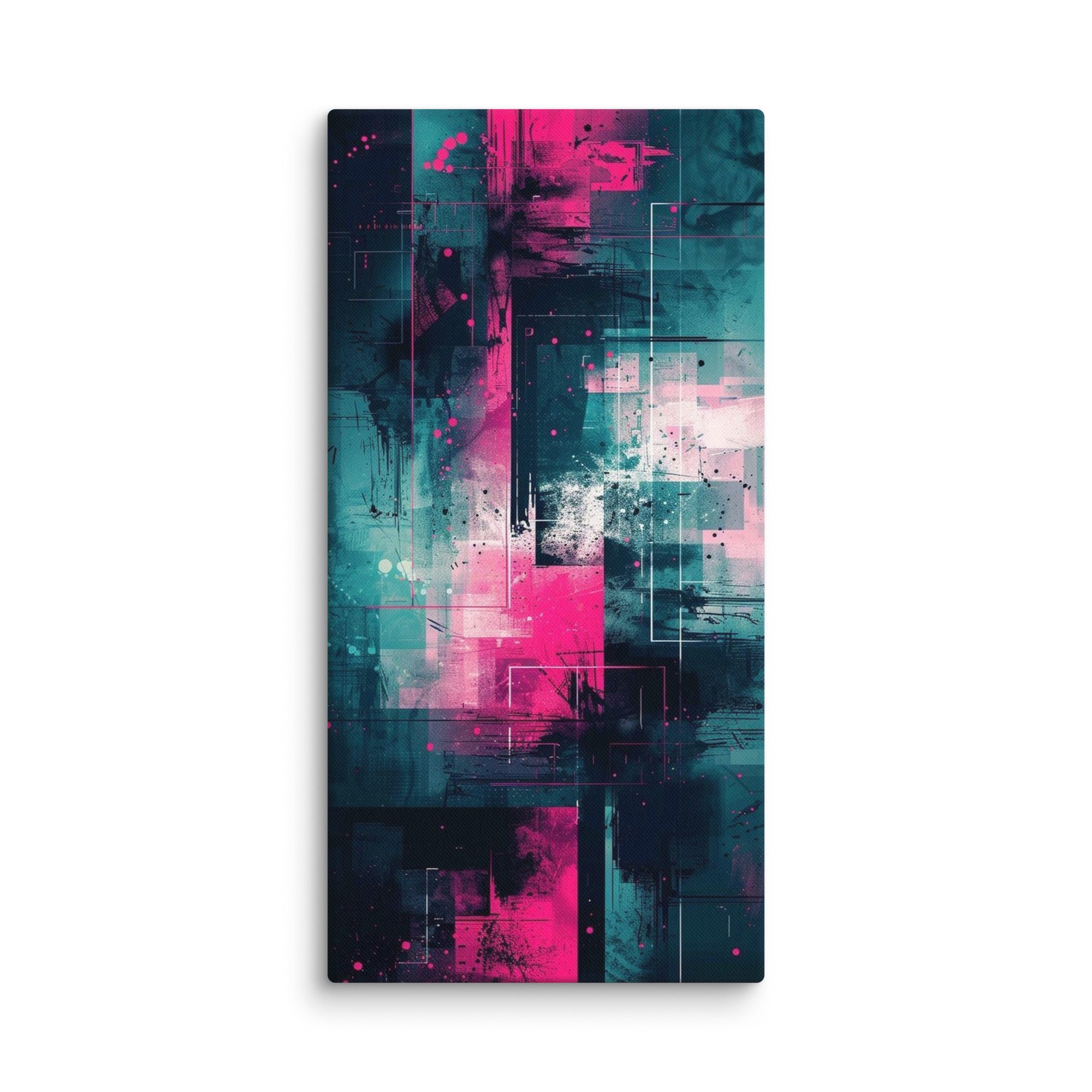 Neona canvas print with product details shown in 16 x 32 inch large size