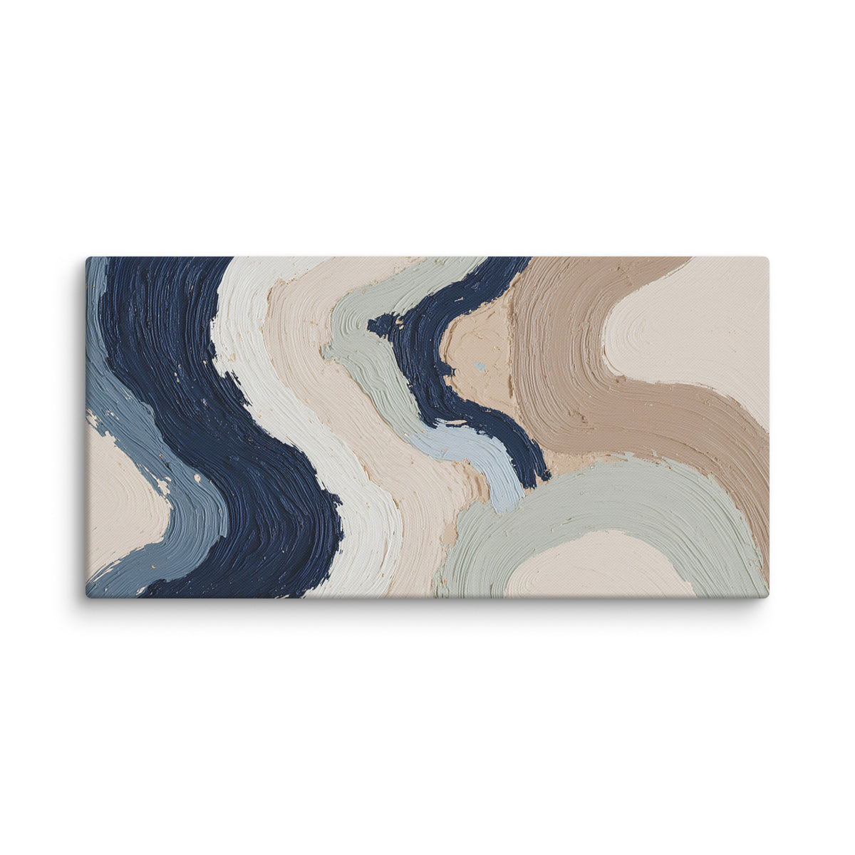 Marl canvas artwork with pale stone and soft clay tones with subtle visual texture, shown on white.