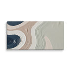 Talus canvas artwork with angular rock-like forms and deep charcoal contrasts, shown on white.