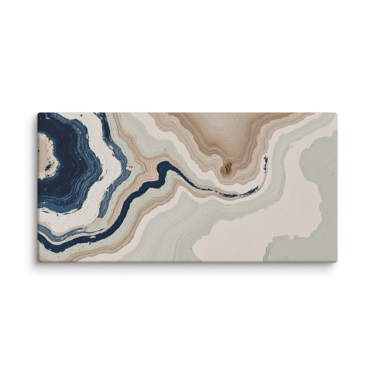 Terrace canvas artwork with stepped stone-like shelves and warm mineral gradients, shown on white.