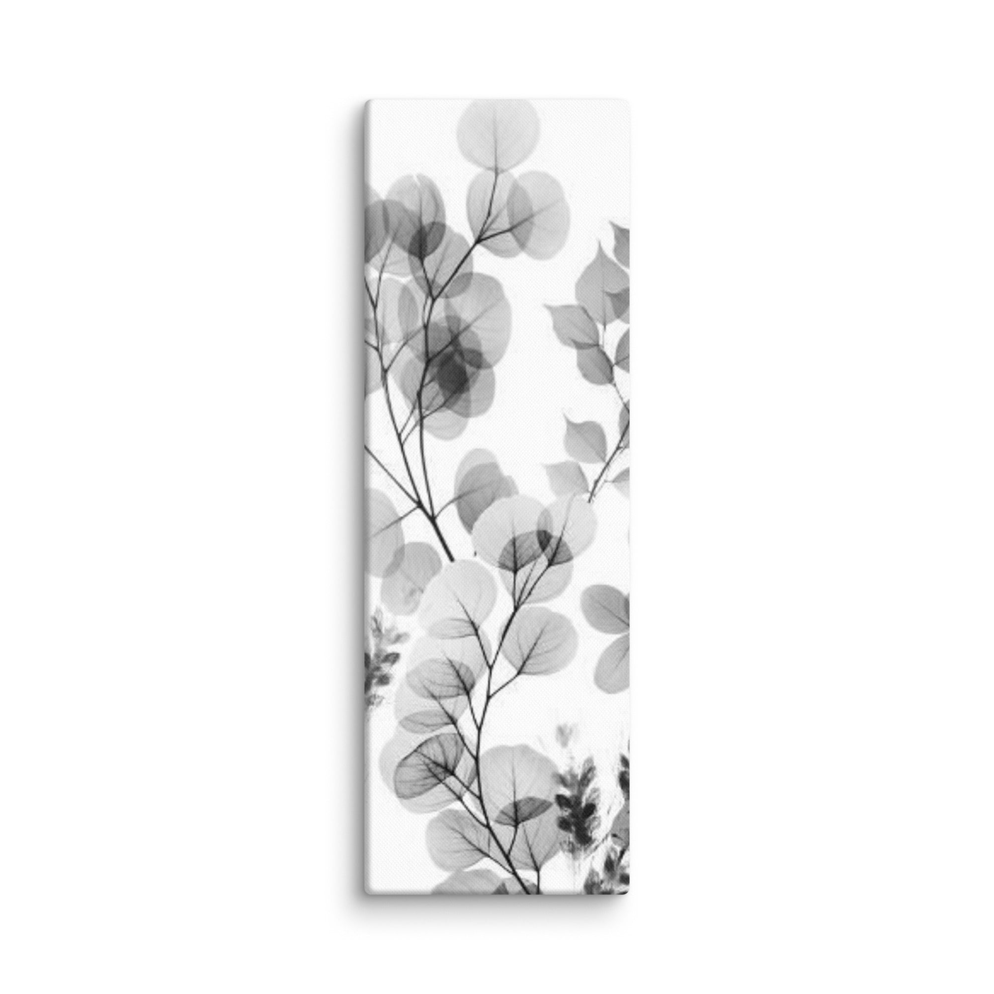 Fleur canvas black and white floral product mockup in 16 x 48 inch statement piece