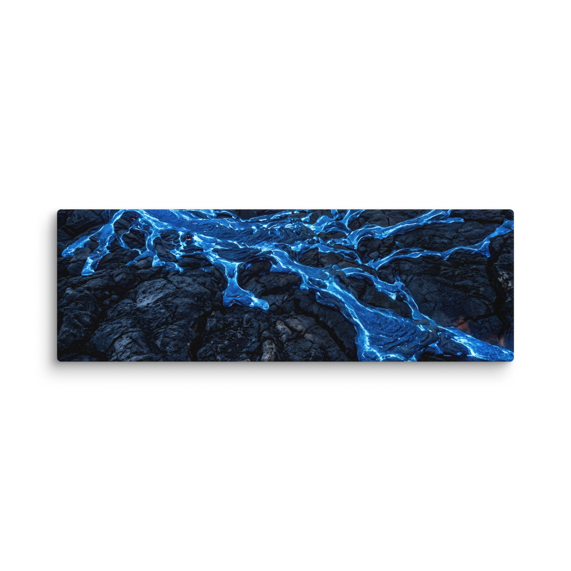 Scoria canvas print shown in wall display view in 20 x 40 inch statement piece