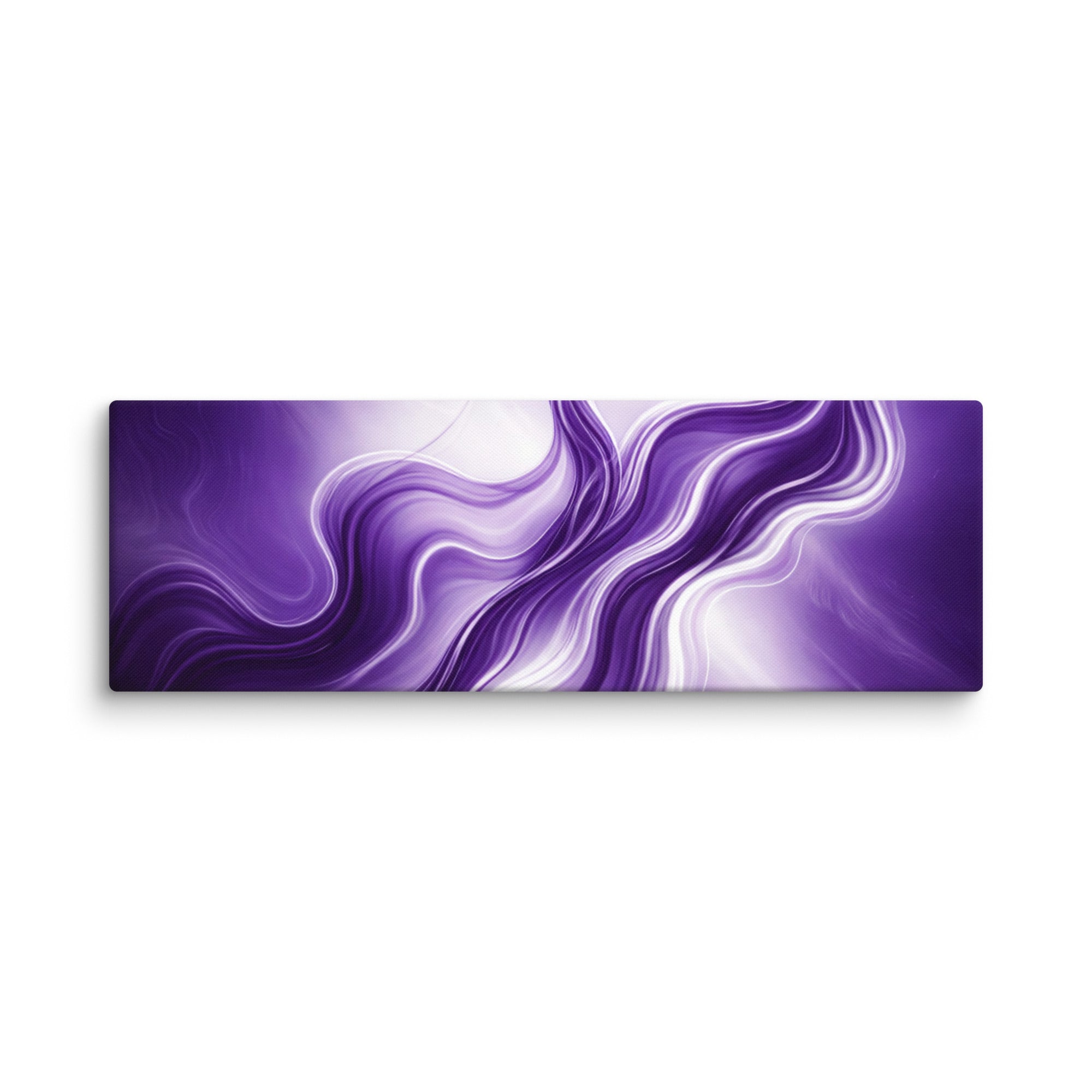 Silk canvas print, wall display view in 16 x 48 inch statement piece