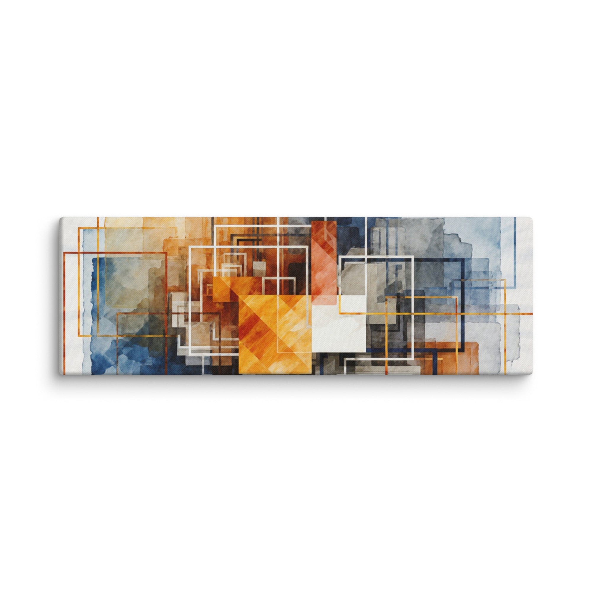 Reticle canvas print, wall display view in 16 x 48 inch statement piece