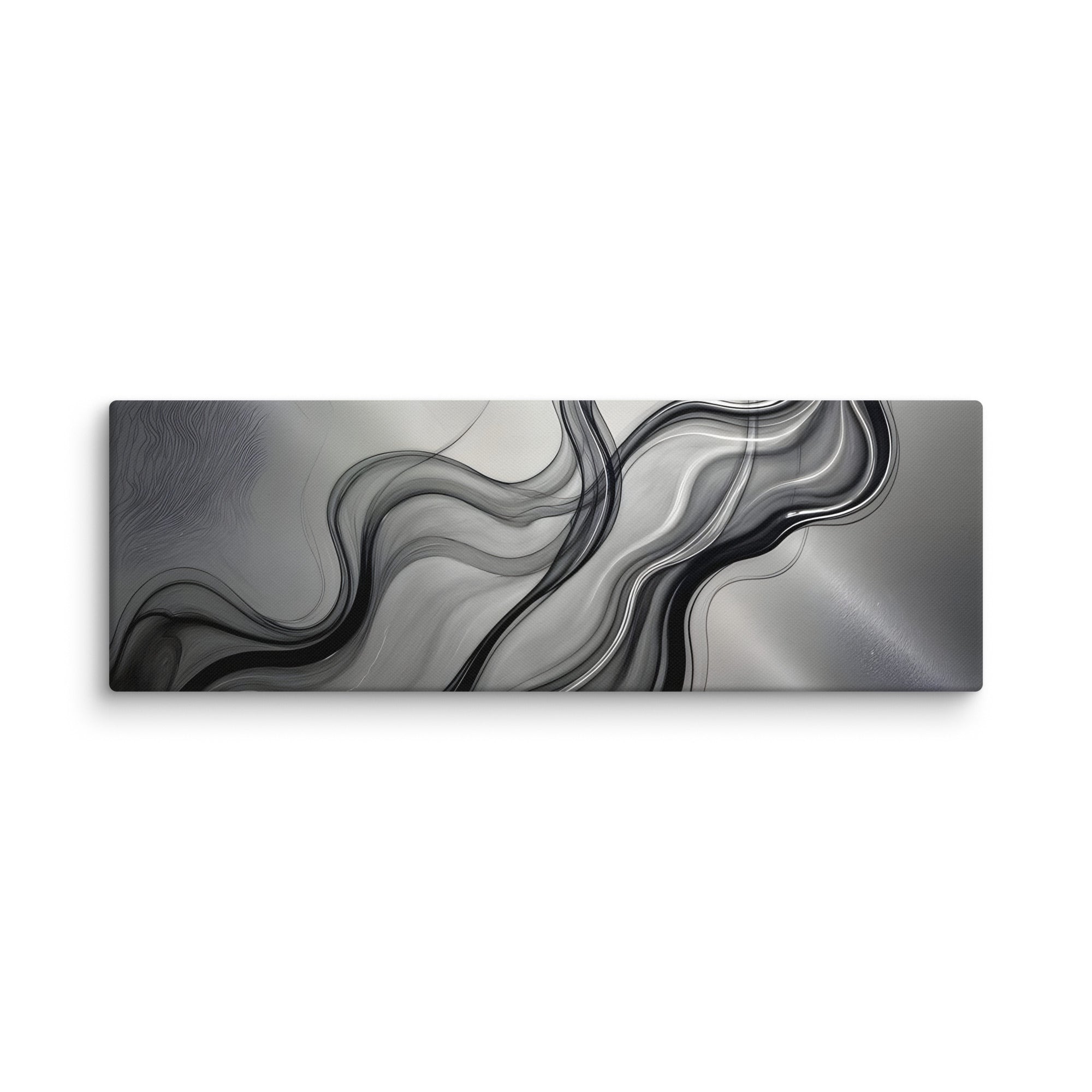 Smoke canvas print, wall display view in 16 x 48 inch statement piece