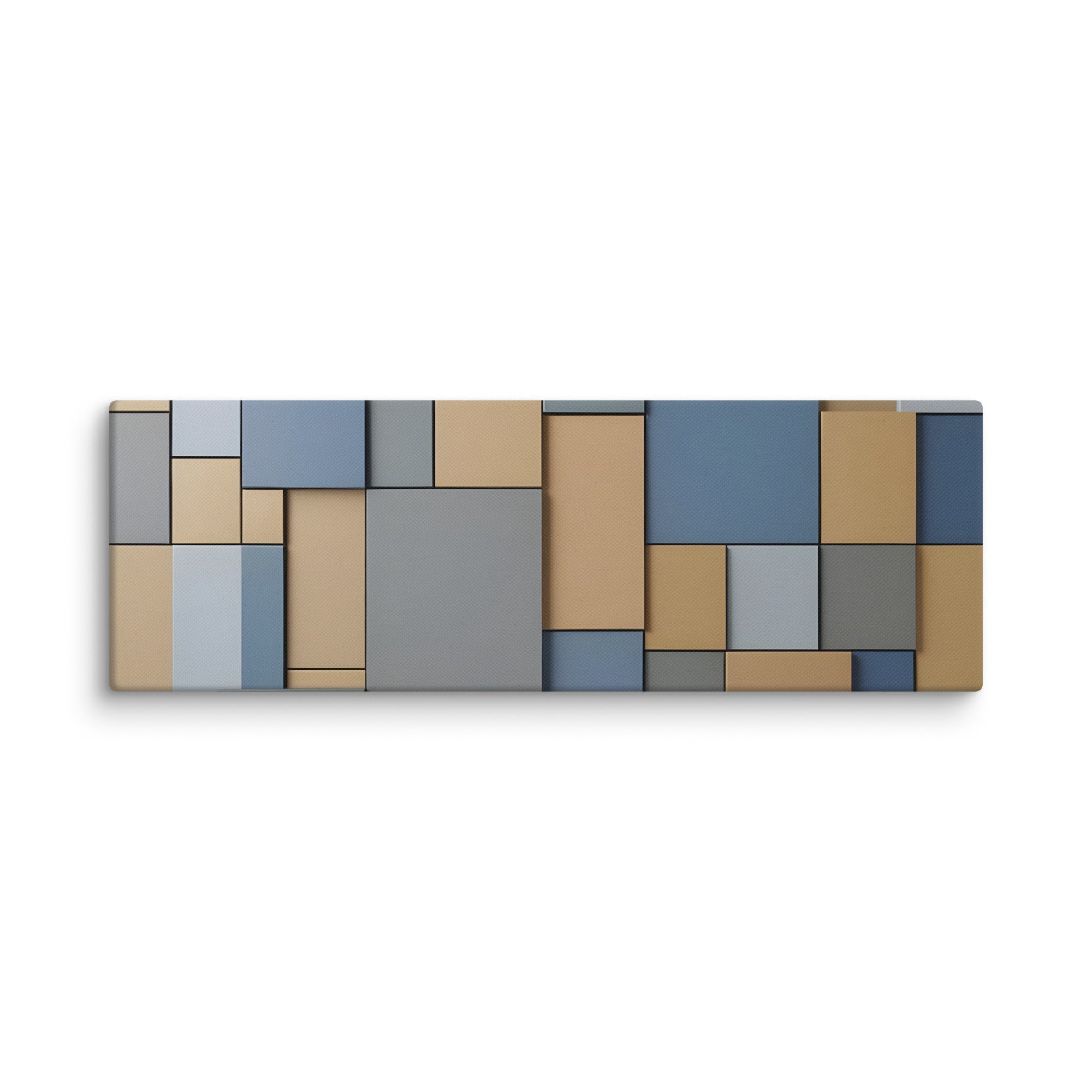 Agate canvas print, wall display view in 16 x 48 inch statement piece