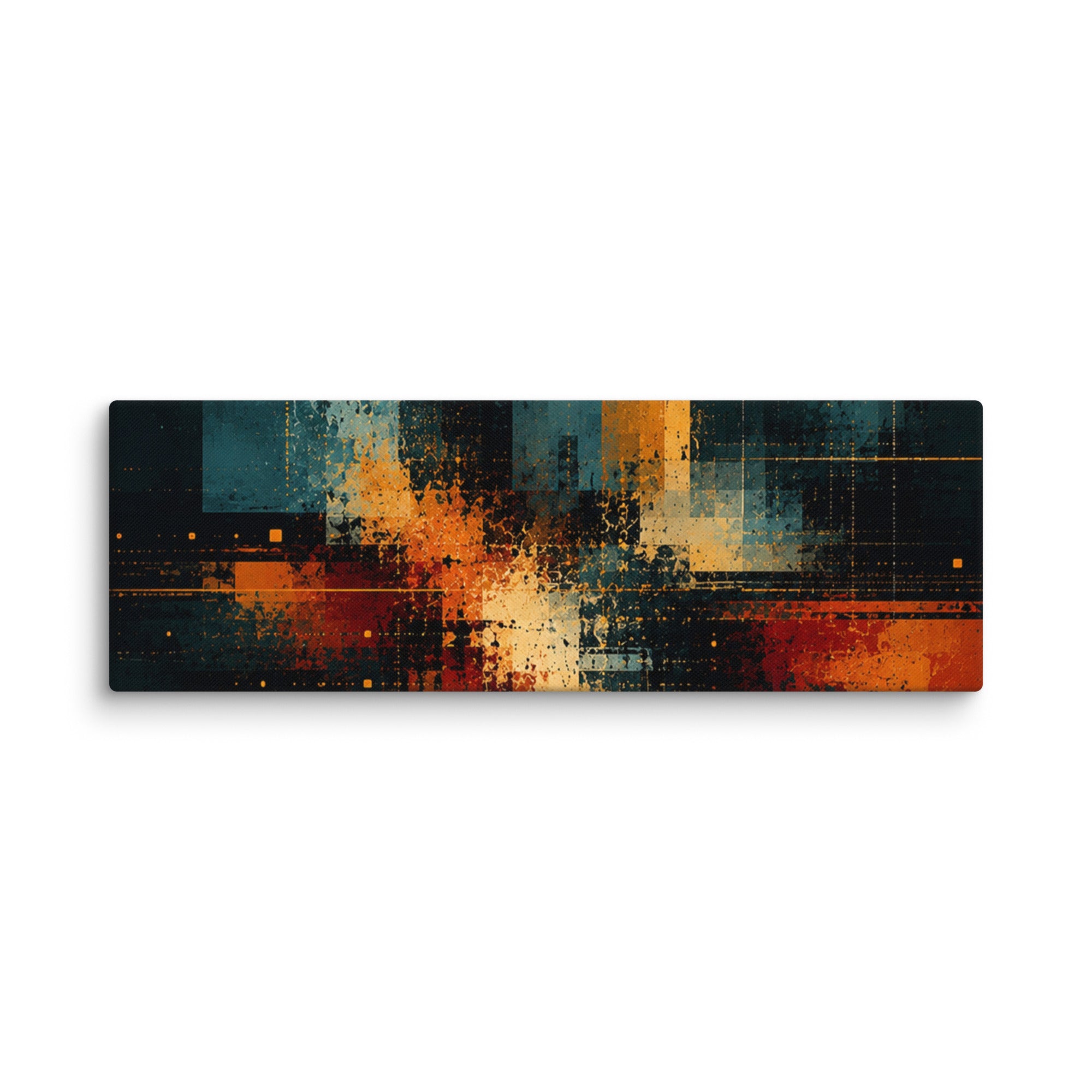 Axion canvas print with product details shown in 16 x 32 inch large size