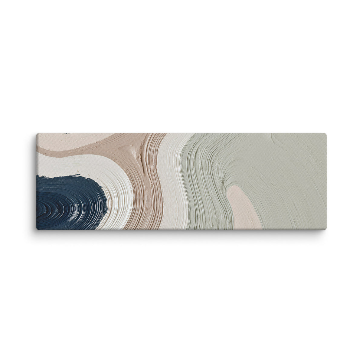 Talus canvas artwork with angular rock-like forms and deep charcoal contrasts, shown on white.
