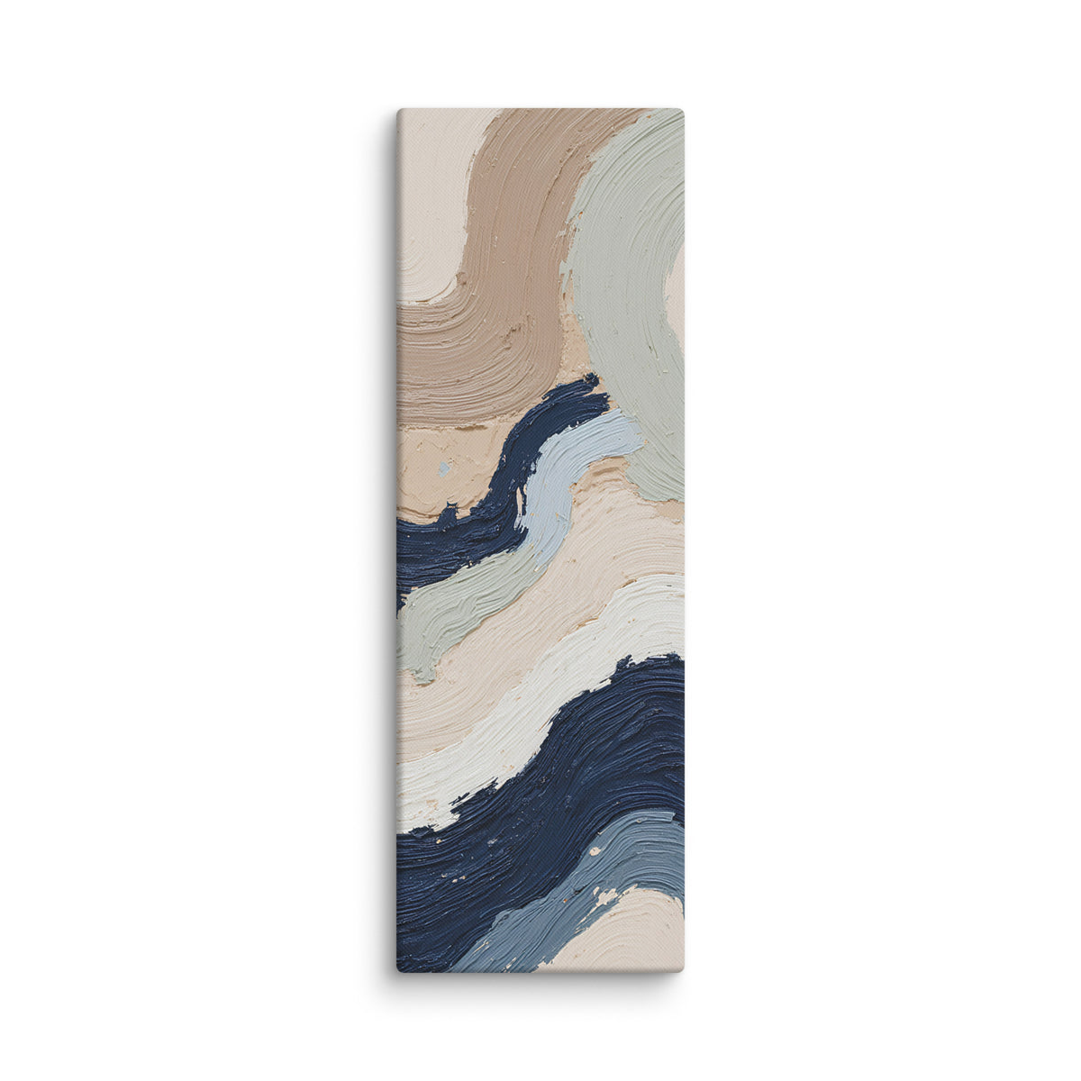 Marl shard canvas artwork with pale stone and soft clay tones with subtle visual texture, shown on white.