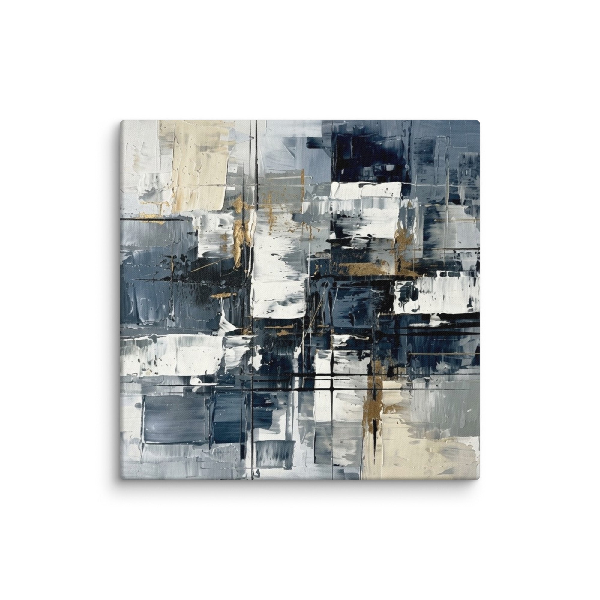 Calamity canvas urban shown in wall display view in 24 x 24 inch large size