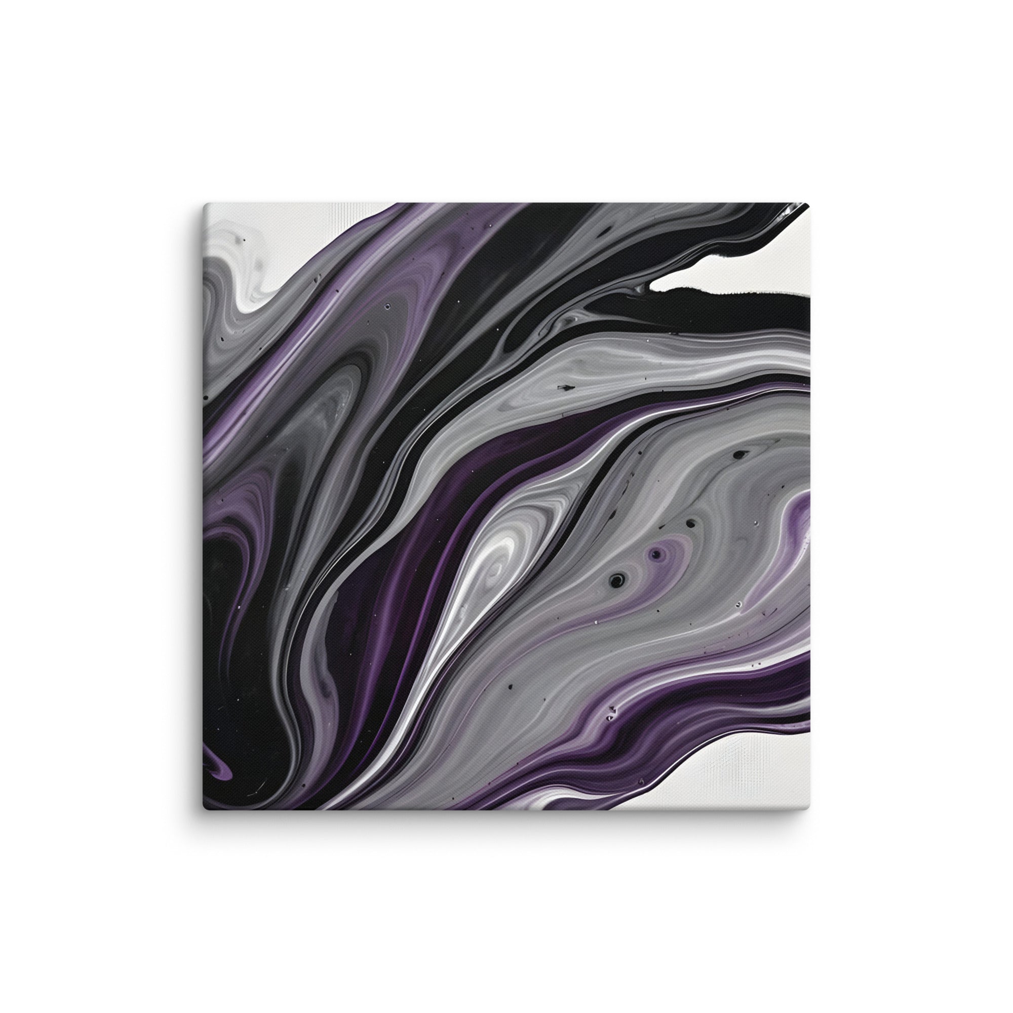 Amethyst Flow canvas print, wall display view in 16 x 48 inch statement piece